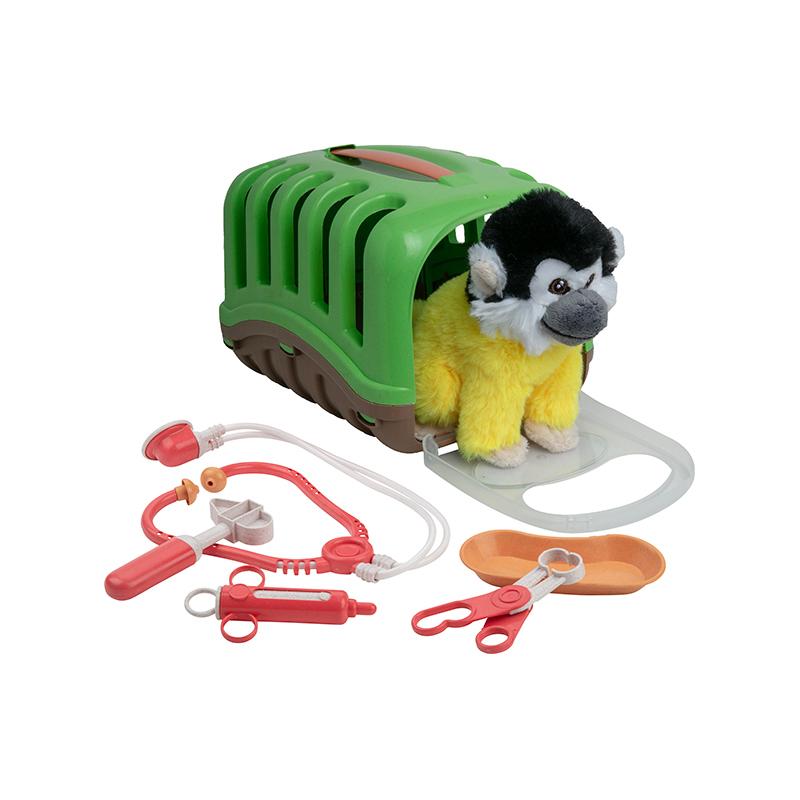 Tierarzt-Set Totenkopfaffe Gelb