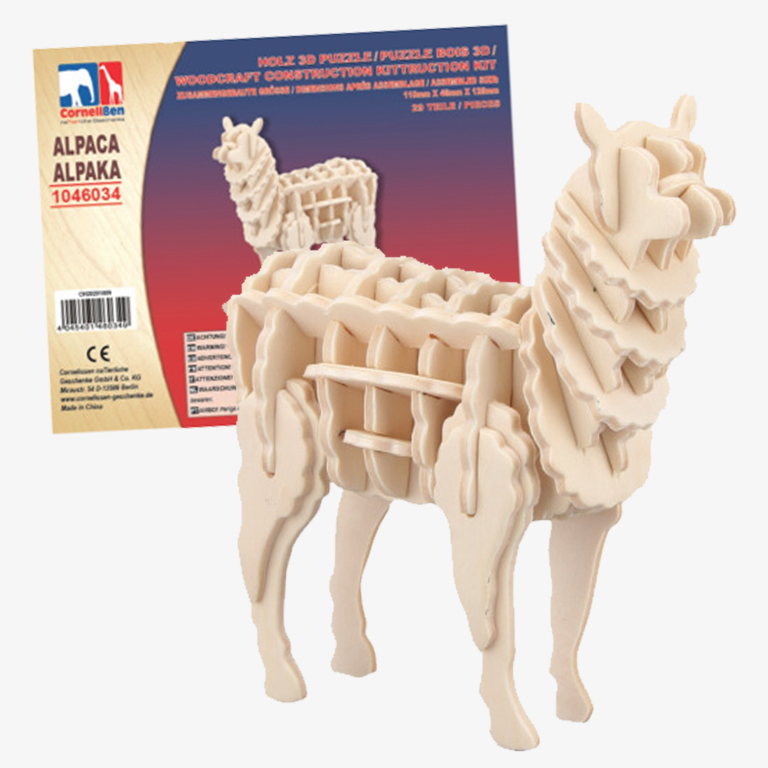 Holz 3D Puzzle Alpaka