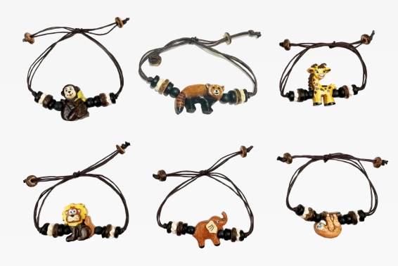 Armband aus Holz Affe