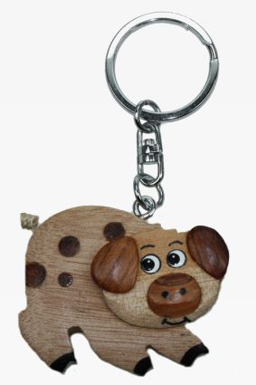 Holz Anhänger Schwein