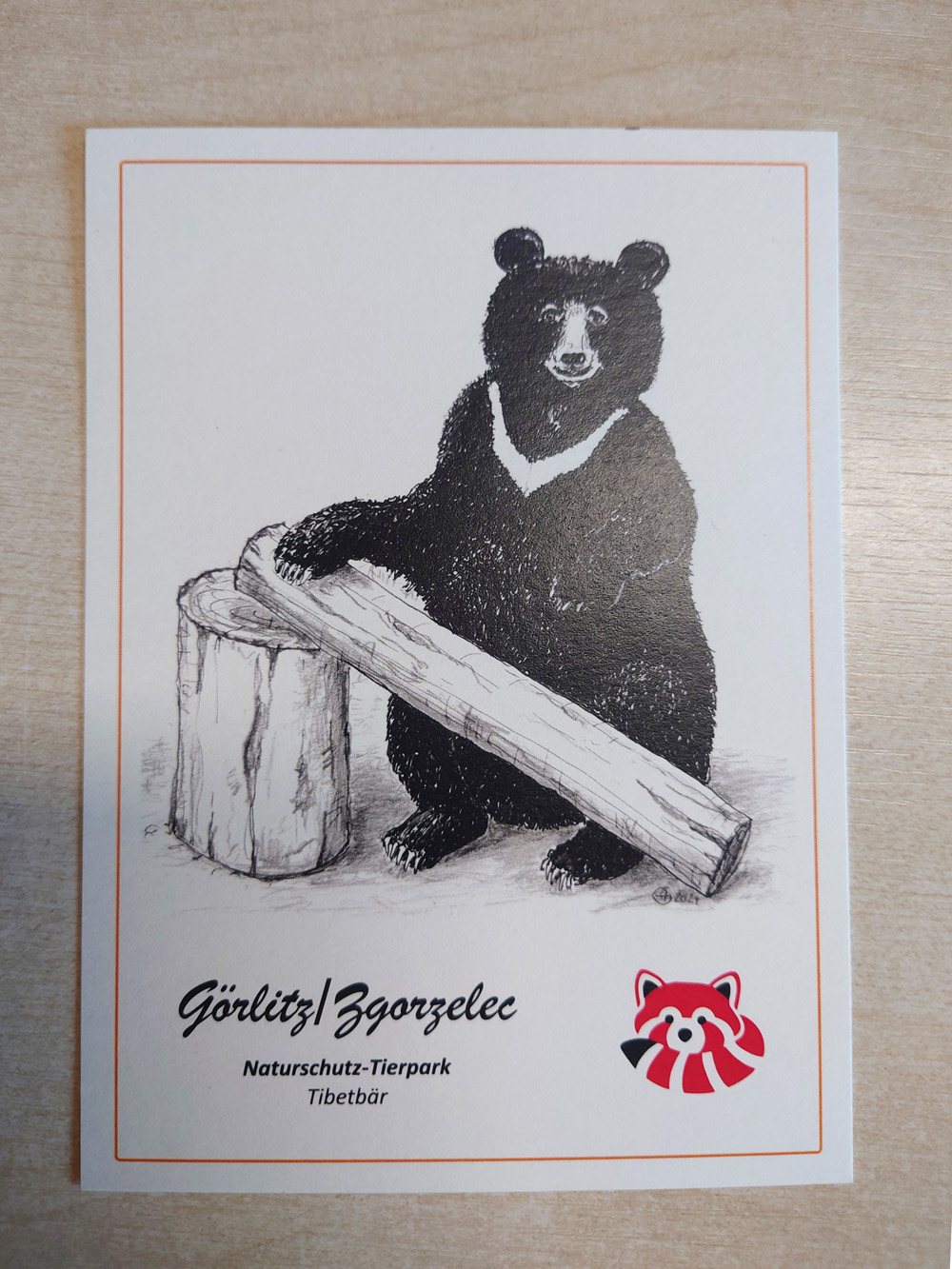 Postkarte Tibetbär